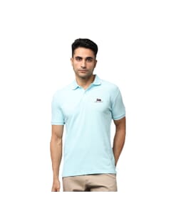 Greys & Blues Pima Collar T-Shirt Ice Blue With White Tipping